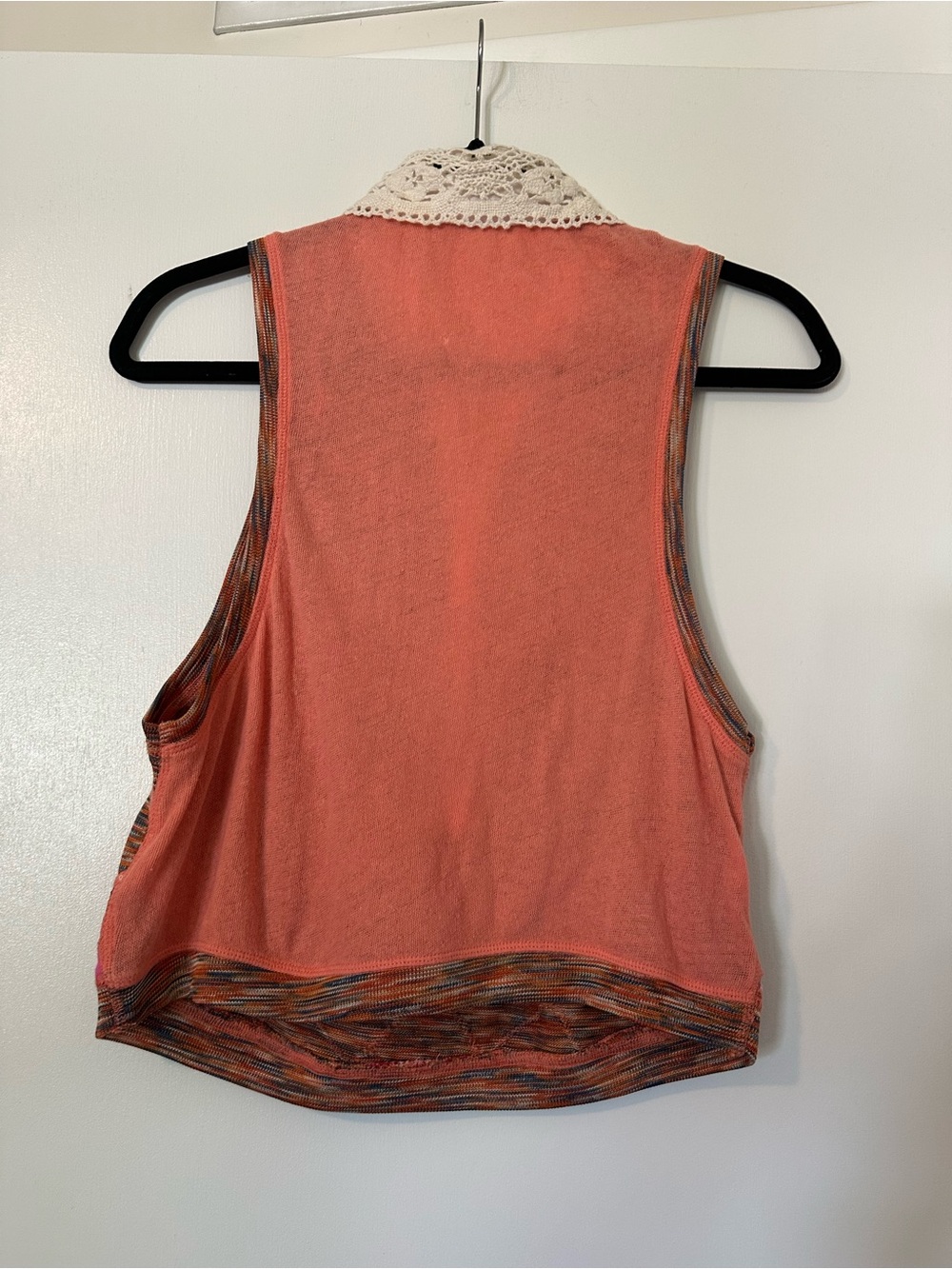Free People Get It Right Embellished Crochet Peter Pan Collar Tank Top Womens - Picture 10 of 10